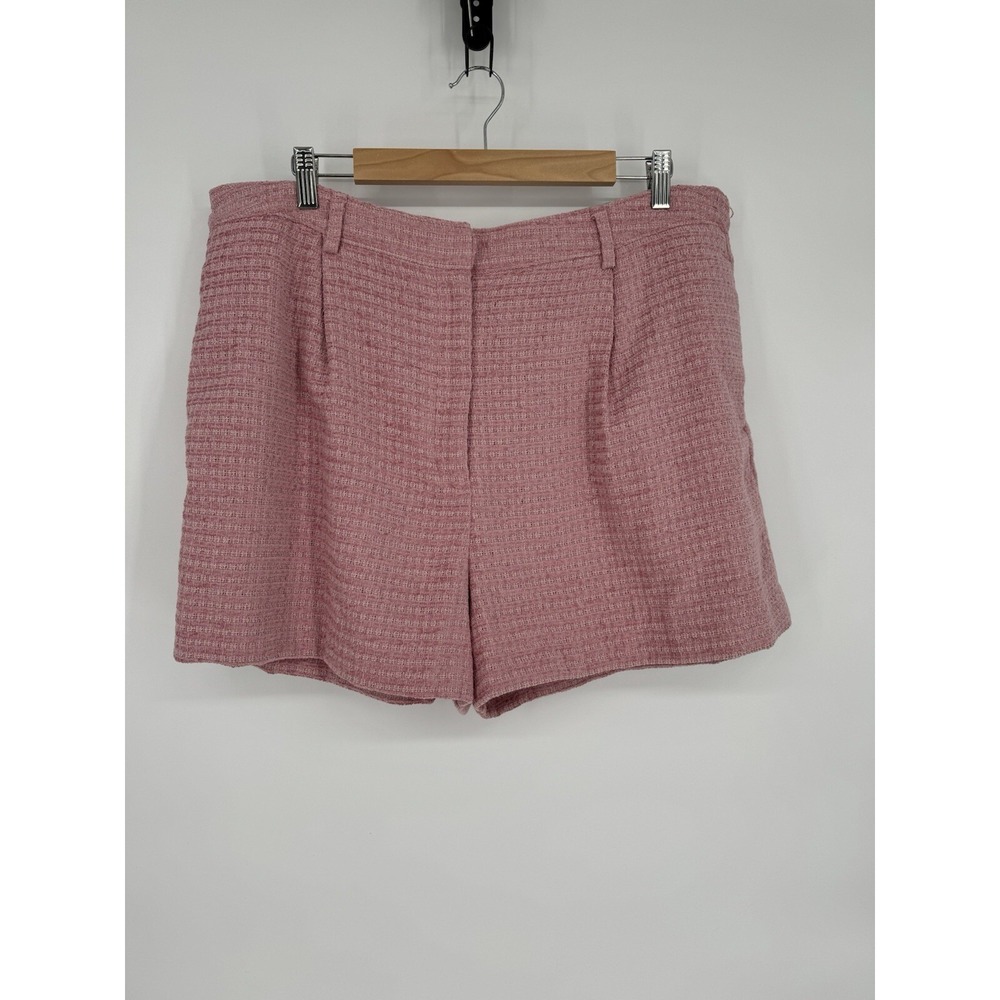 NWT Ryegrass Pink Tweed Women's Sz 18 High Rise Shorts 4.5 in Inseam Org $69